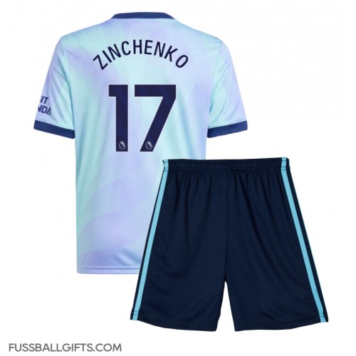 Arsenal Oleksandr Zinchenko #17 Fußballbekleidung 3rd trikot Kinder 2024-25 Kurzarm (+ kurze hosen)